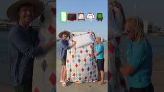 Can you Surf A Pool Table surfing surf games funny surfpool mrbeast duet challenge surfman [upl. by Wane95]