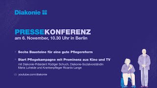 Pressekonferenz  Sechs Bausteine für eine gute Pflegereform [upl. by Crellen853]