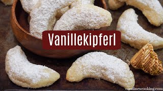 Vanillekipferl German vanilla crescent cookies [upl. by Naiva]