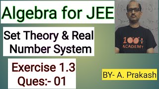 Cengage Algebra SolChap1 Set theory amp Real number systemConcept Application Ex 13 Que 01 [upl. by Nahgeam]