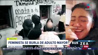 Feminista se burla de adulto mayor que fue agredido  Noticias con Francisco Zea [upl. by Francie]