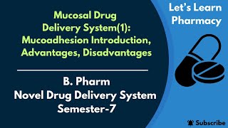 Mucosal Drug Delivery System1  An Introduction  BPharm  Semester7  NDDS [upl. by Haissi]