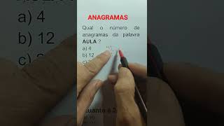 Análise Combinatória  Número de Anagramas matemática [upl. by Aihsatal]