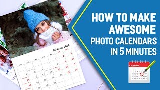 📅 How to Make a Personalized Calendar With Pictures  Awesome Design in 5 Minutes [upl. by Henson]