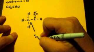 Lewis Dot Structure of CH3CHO ethanal [upl. by Longmire484]