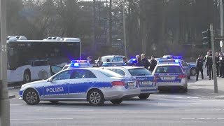 Gegenverkehr Umkehren 8x FuStW Polizei Hamburg im Einsatz Suche  Festnahme [upl. by Incrocci]