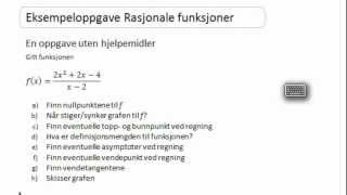 R1 Drøfting av rasjonale funksjoner [upl. by Atwekk]