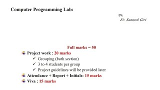 C programming  Lab orientation program l Bachelor in Engineering  Lec0 [upl. by Hylton]