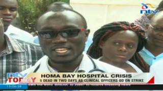 Homabay hospital crisis 5 dead in two days as clinical officers go on strike [upl. by Bayer]