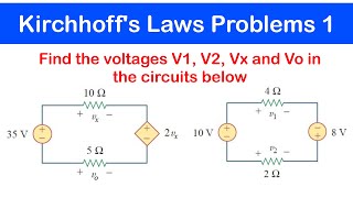 ☑️07  Kirchhoffs Current and Voltage Law  Practice Problems 25 and 26 fundamentals of Electric [upl. by Enelav]