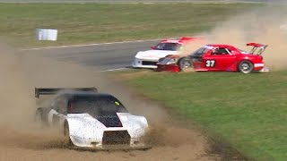 Car racing crashes and spins NSW Motor Racing Round 2 [upl. by Henrik]