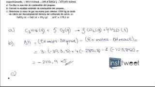 Ejercicios resueltos entalpia de combustión segundo de bachiller [upl. by Brezin]