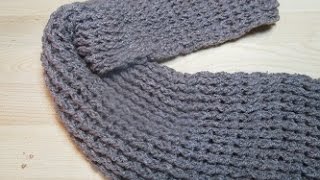 Crochet Uncinetto Sciarpa Rilievo Unisex Tutorial [upl. by Otit223]