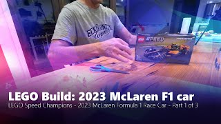 2023 McLaren F1 Car Lego Build  Part 1 [upl. by Neo]