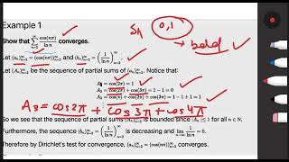 Dirichlets Test for the convergence  Arbitarary Series [upl. by Augustus845]