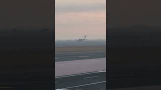 Rare Russian Ilyushin IL 76 takeoff on a misty morning [upl. by Einnhoj]