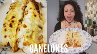 Como hacer CANELONES DE CARNE l Como hacer panqueques facil y rapido l [upl. by Aronos135]