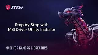 MSI® HOWTO StepbyStep with MSI Driver Utility Installer [upl. by Sadler]