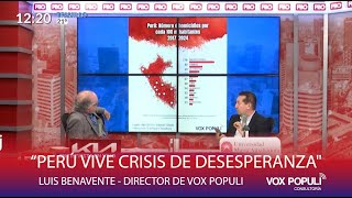 Luis Benavente quotPerú vive crisis de desesperanzaquot PBO 20241025 [upl. by Dorison]