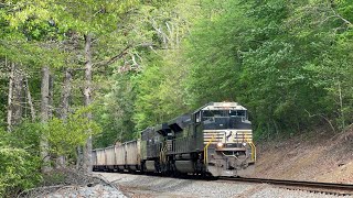 NS SD70IAC 1197 w Coal Loads Leads Manifest 15T19 on 41924 [upl. by Chemarin]