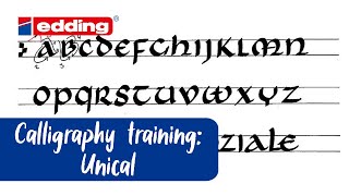 Ancient calligraphy script training with edding  Unical [upl. by Sherwood370]