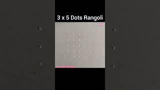 3 x 5 Dots Rangoli Kolam Muggulu rangoli muggulu shorts [upl. by Oran94]