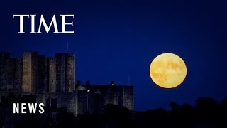 Watch The Fourth and Final Supermoon of 2023 Lights Up the Sky [upl. by Llertnad895]