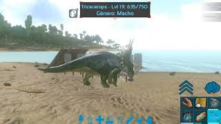 como domar triceraptor con una trampa sencilla en ark mobile [upl. by Nelaf3]