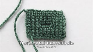 Horizontal Buttonhole in Double Knitting [upl. by Zeus669]