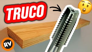 ⛔TRUCO⛔ REPISAS y estantes FLOTANTES 😲 COMO HACER una repisa o estante flotante de madera ➡️FACIL⬅️ [upl. by Annoik]