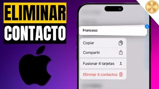 Como ELIMINAR UN CONTACTO en IPHONE  Facil y Rapido [upl. by Butte645]