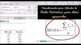 Media Aritmética Datos Agrupados [upl. by Neram]