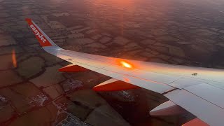 SUNSET TAKEOFF  easyJet A320 Takeoff from London Gatwick Airport [upl. by Anaj]