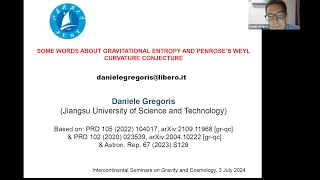 ISGC 240703 talk by Prof Daniele Gregoris  Jiangsu University of Science and Technology [upl. by Yrrej]