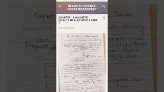 Class 10 science Magnetic effects of electric current Handwritten notes kvs class10 boardexam [upl. by Namwob]