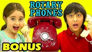 KIDS REACT TO ROTARY PHONES Bonus 98 [upl. by Nowtna207]