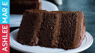 How to make the Perfect Chocolate cake  Rich dense moist cake recipe with Ganache Buttercream [upl. by Aleahcim]