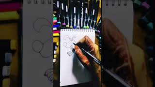 Easy animal drawing with latter C A easy way art drawingtutorial [upl. by Raman]