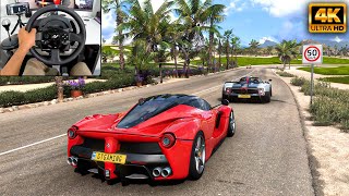 Ferrari LaFerrari amp Pagani Zonda Cinque  Forza Horizon 5  Thrustmaster T300RS gameplay [upl. by Ajnin]