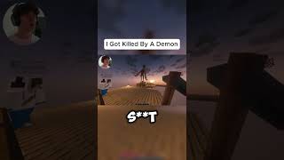 I Got Killed By A DEMON minecraft horrorminecraft oneblock oneblockskyblock [upl. by Cara]