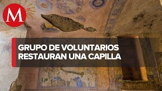 Voluntarios trabajan para restaurar capilla enterrada en Puebla [upl. by Pomeroy210]