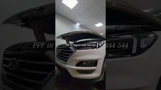 Tucson PPF in progress hyundai tucson paintprotection hassaanalamofficial cars safettly [upl. by Ecirpak]