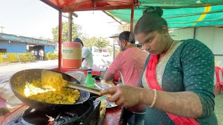 Didi Serves Delicious Bhurji at Nashik Highway  Indian Street Food [upl. by Banks]