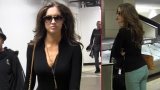 Katherine Webb In Super Skinny Jeans At LAX Says Im A Lot Better Following Splash Injury [upl. by Lorena]