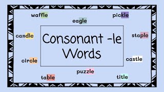 Consonant le Words  4 Minute Phonics [upl. by Netnilc]