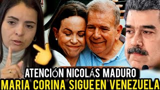 🛑ATENCIÓN NICOLÁS MADURO quotMARIA CORINA MACHADOquot AÚN SIGUE EN VENEZUELA LO REVELA TAMARA SUJÚ EN MSJ [upl. by Anders158]