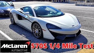 McLaren 570S Drag Test  14 mile  1033  134 mph  Official RoadTestTV Drag Test [upl. by Dnaltroc669]