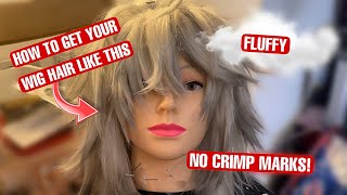 My method on how to get thick wig hair with minimal crimp marks [upl. by Ecirrehs]