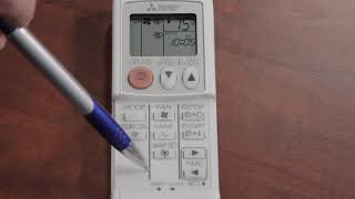 Mitsubishi Ductless Remote  Simple Remote Basic Functions [upl. by Celeste]