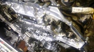 NISSAN 35L TIMING CHAIN COVER REPLACEMENT PART 4 [upl. by Cherian]